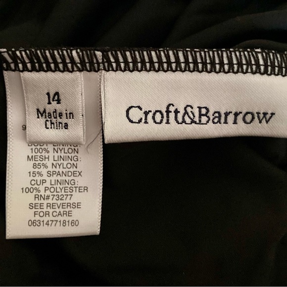 Croft & Barrow tankini top, size 14 - Picture 5 of 7